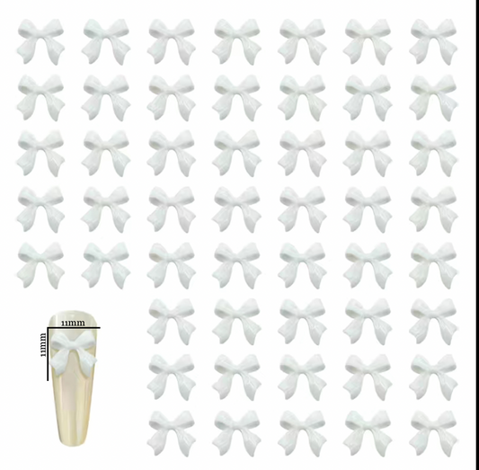 White Bow Charms